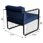 Conjunto 2 Poltronas Para Área Externa Santiago Em Alumínio E