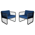 Conjunto 2 Poltronas Para Área Externa Santiago Em Alumínio E