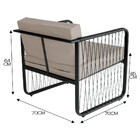 Conjunto 2 Poltronas Para Área Externa Santiago Em Alumínio E