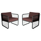 Conjunto 2 Poltronas Para Área Externa Santiago Em Alumínio E