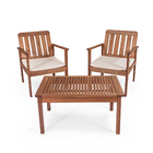 Conjunto 2 Poltronas Para Jardim Com Mesa De Centro Itália