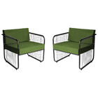 Conjunto 2 Poltronas Para Sala De Estar Córdova Em Aço Carbon