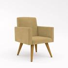 Conjunto 2 Poltronas Para Sala Pés Palito Cappuccino