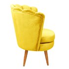 Conjunto 2 Poltronas Pétala Cadeiras Decorativas Flor Amarelo