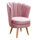 Conjunto 2 Poltronas Pétala Cadeiras Decorativas Flor Rose