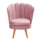 Conjunto 2 Poltronas Pétala Cadeiras Decorativas Flor Rose