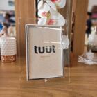 Conjunto 2 Porta-retratos Vidro Reto Prime Borda Prata 10x15