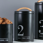 Conjunto 2 Potes Latas Porta-condimento Nº2 E Nº3 Decoração P