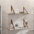 Conjunto 2 Prateleiras Com Alças Livorno  Madeirado