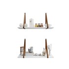 Conjunto 2 Prateleiras Com Alças Livorno Branco