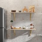 Conjunto 2 Prateleiras Com Suporte Pinus  Madeirado