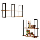 Conjunto 2 Prateleiras Decorativas Industrial Multiuso Wire B