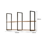 Conjunto 2 Prateleiras Decorativas Industrial Multiuso Wire B