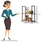 Conjunto 2 Prateleiras Decorativas Multifuncional Estilo Indu