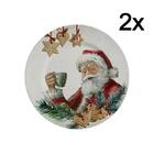 Conjunto 2 Pratos Sobremesa Gingerbread - Natal