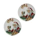 Conjunto 2 Pratos Sobremesa Gingerbread - Natal