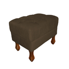 Conjunto 2 Puffs Decorativos Capitonê Suede Marrom Carolina E