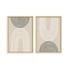 Conjunto 2 Quadros Com Moldura Abstract