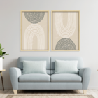 Conjunto 2 Quadros Com Moldura Abstract