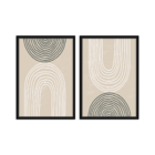 Conjunto 2 Quadros Com Moldura Abstract