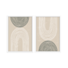 Conjunto 2 Quadros Com Moldura Abstract