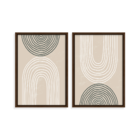 Conjunto 2 Quadros Com Moldura Abstract