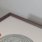 Conjunto 2 Quadros Com Moldura Círculo Abstratos