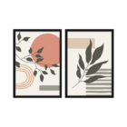 Conjunto 2 Quadros Com Moldura Floral Premium