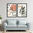 Conjunto 2 Quadros Com Moldura Floral Premium