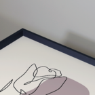 Conjunto 2 Quadros Com Moldura Flores Minimalista