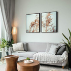 Conjunto 2 Quadros Decorativos Plantação De Cevada
