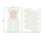 Conjunto 2 Quadros Decorativos Tela Em Lona Arte Abstrata Min