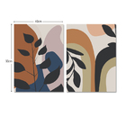 Conjunto 2 Quadros Decorativos Tela Em Lona Minimalista Com R