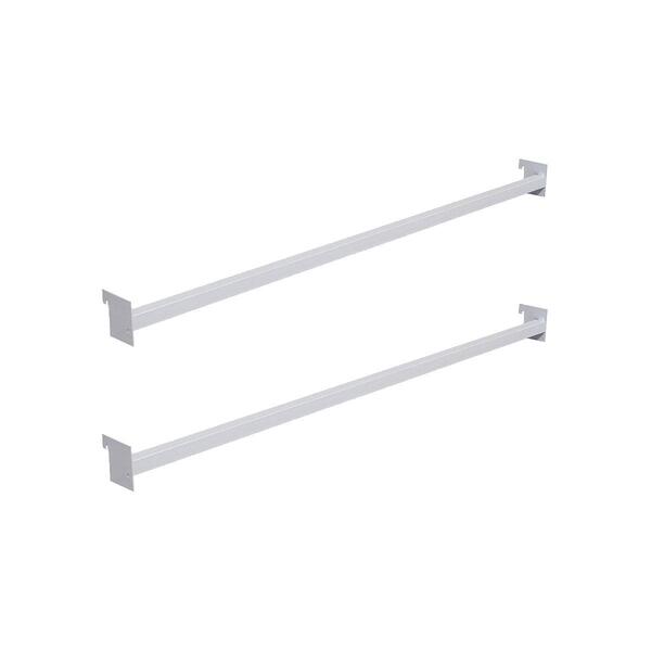 Conjunto 2 Réguas 92cm Para Gôndolas Premium Flex Branco - Am