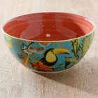 Conjunto 2 Saladeiras Tigela Cerâmica 1745ml Selva Pássaro