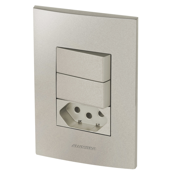 Conjunto 2 Simples + 1 Tomada 10a - Inova Titanium - Att14