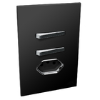 Conjunto 2 Simples + 1 Tomada 10a - Jnx Legacy R - Preto Fosc