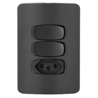 Conjunto 2 Simples + 1 Tomada 20a - Alumbra Gracia Black Maxx