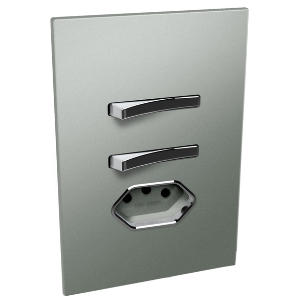 Conjunto 2 Simples + 1 Tomada 20a - Jnx Legacy C - Platina E