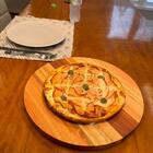 Conjunto 2 Tábuas De Madeira Para Servir Pizzas Frios Petisco