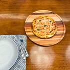 Conjunto 2 Tábuas De Madeira Para Servir Pizzas Frios Petisco