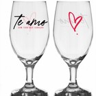 Conjunto 2 Taças Windsor Te Amo Com Todo Meu Coração Presente