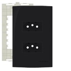 Conjunto 2 Tomada 2p+t 20a 4x2 Preto Ebony Clean Margirius