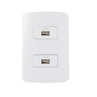 Conjunto 2 Tomada Carregador Usb 1a Bivolt 4x2 B3 Margirius