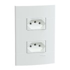 Conjunto 2 Tomadas 10A Branco Lunare UP Schneider