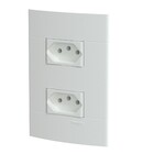 Conjunto 2 Tomadas 10A Branco Lunare UP Schneider