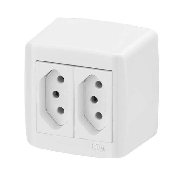 Conjunto 2 Tomadas 10a - Ilumi Slim Box - Isb009