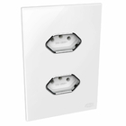 Conjunto 2 Tomadas 10a - Jnx Legacy - Branco E Cromado Lbc49