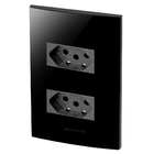 Conjunto 2 Tomadas 20a - Inova Black / Grafite - Bpg06