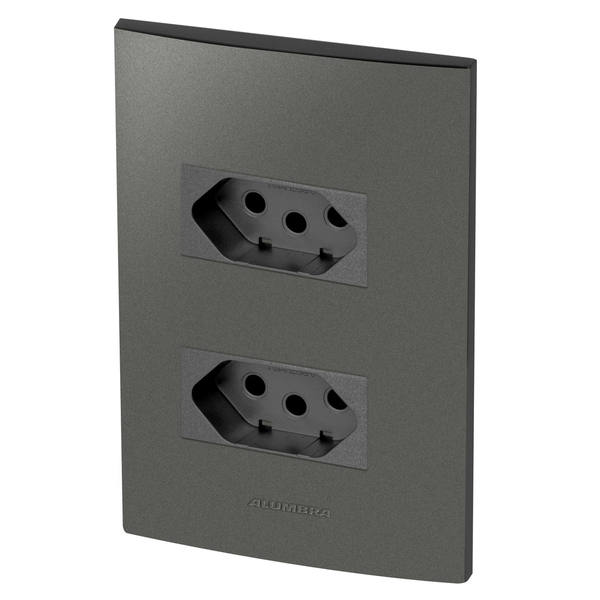 Conjunto 2 Tomadas 20a - Inova Grafite - Agt06